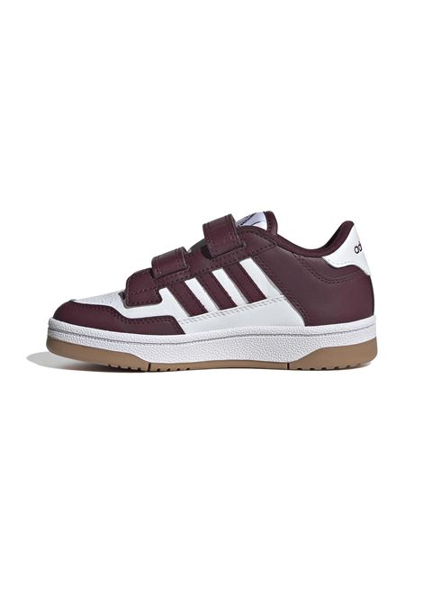 Adidas Rapid Court CF Shoes White Maroon Kids ADIDAS CORE | Sneakers | KI3904-